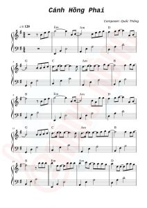 Cánh hồng phai sheet piano ( tờ 1)