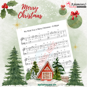 sheet piano we wish you a merry a christmas