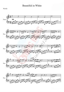 Sheet Piano Beautiful In White