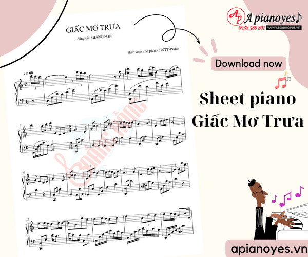 Sheet piano Giấc Mơ Trưa