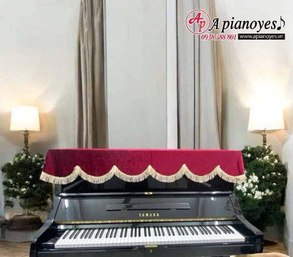 Khăn phủ đàn đỏ nhung