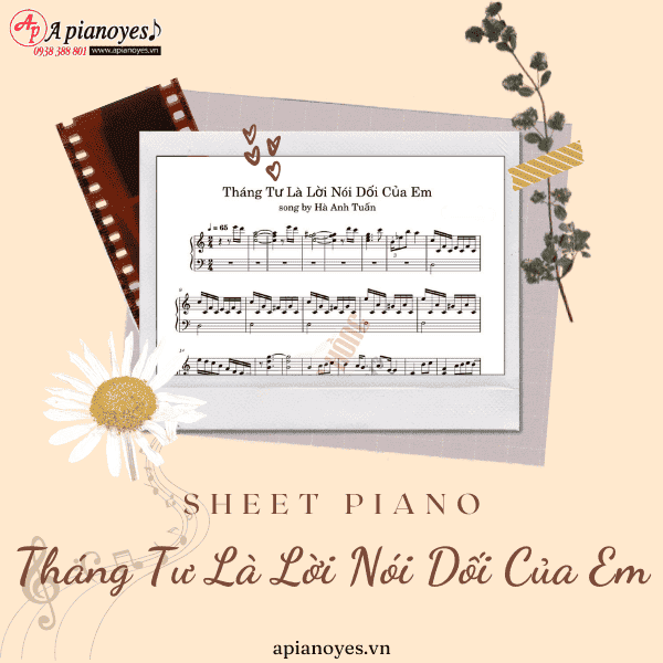 sheet piano tháng tư là lời nói dối của em